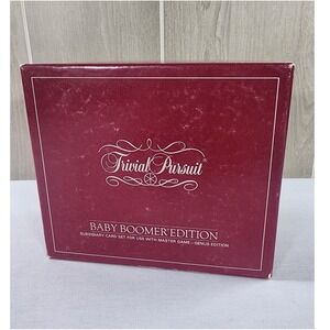 Trivial Pursuit Baby Boomer Edition Board Game Card Set Red Vintage Expansion